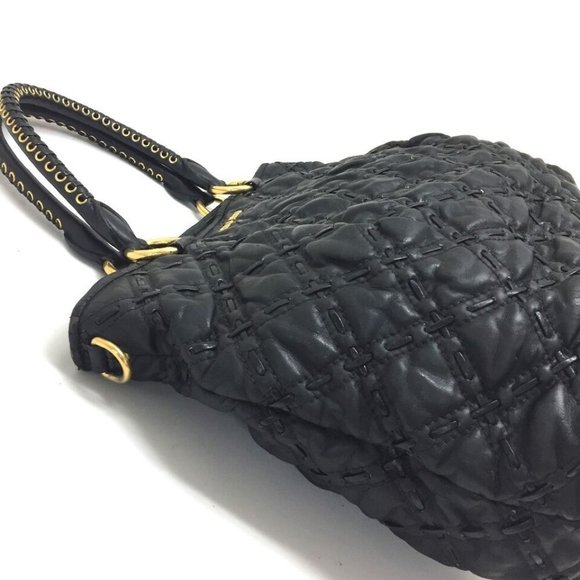 MIUMIU Quilted Hand Bag Shoulder Bag 2way bag Black - Picture 11 of 16